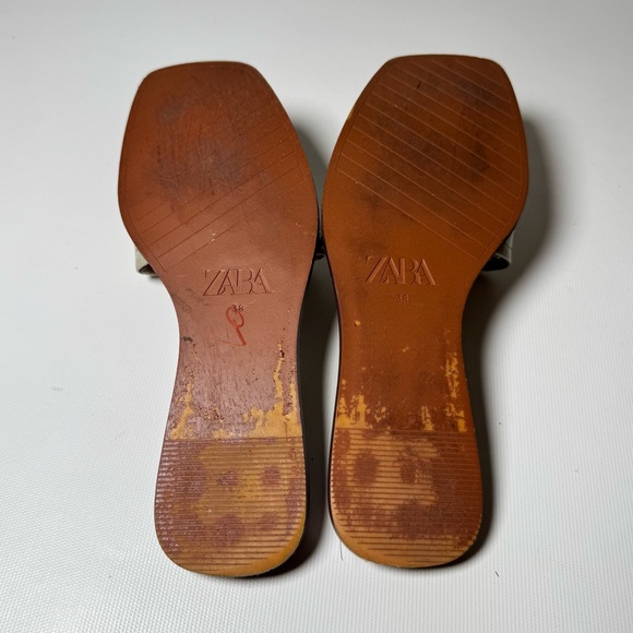Zara Faux Croc Slides - sz 38 - Picture 6 of 6